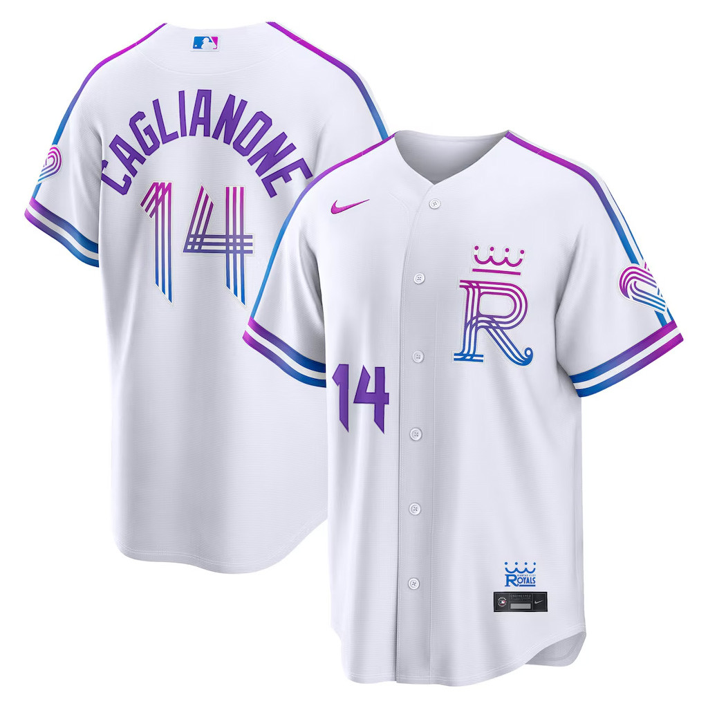 #14 Jac Caglianone Kansas City Royals 2026 City Connect Jersey Shop Royals Merch Fan Gifts