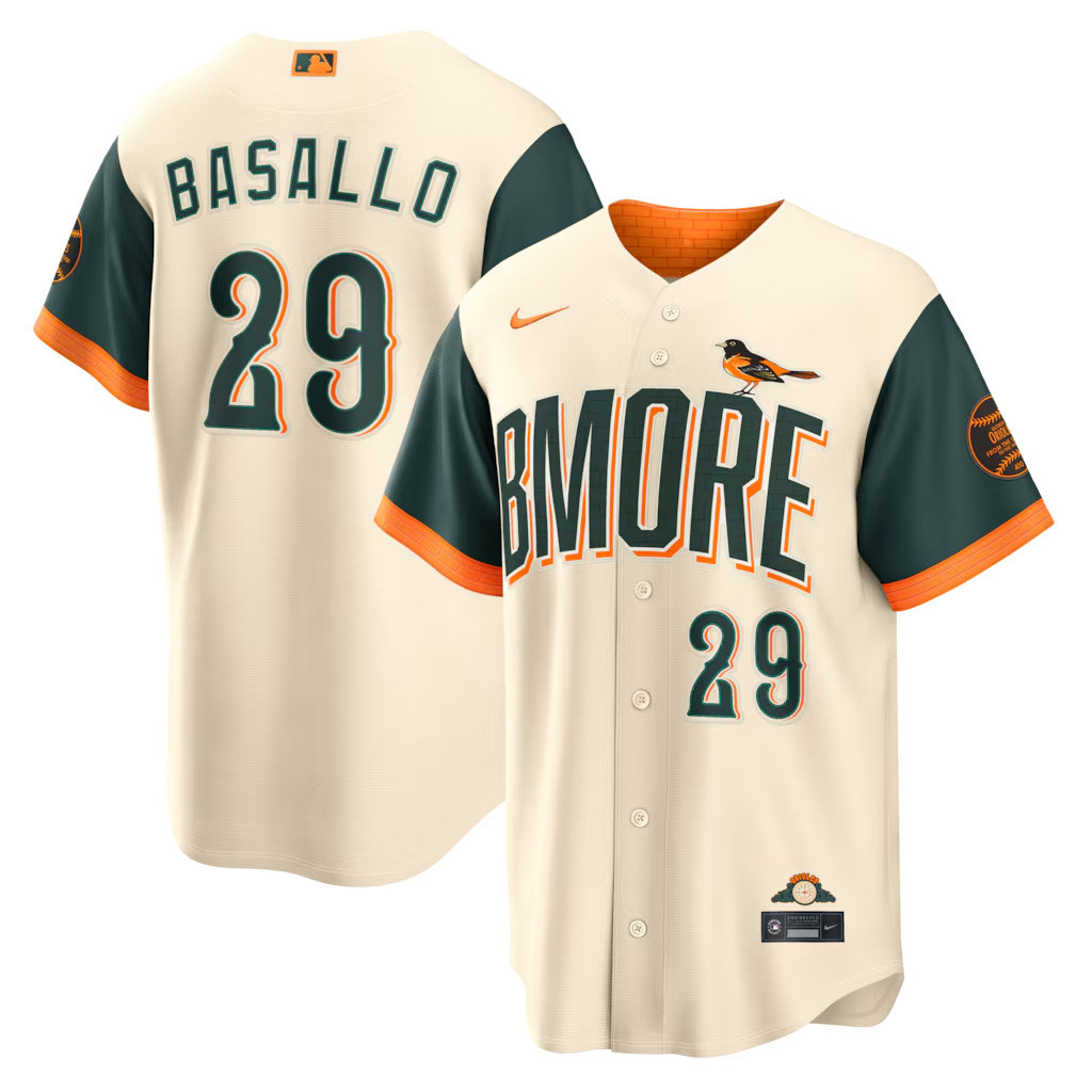 #29 Samuel Basallo Baltimore Orioles 2026 City Connect Jersey Shop Orioles Merch Fan Gifts