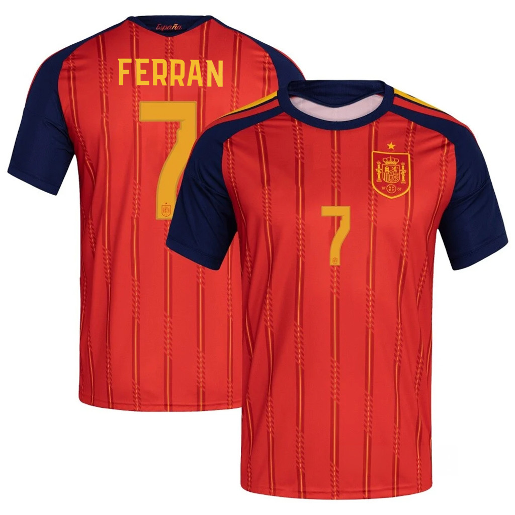 #7 Ferran Torres Jersey Shirt Spain FIFA World Cup 2026 Champions Merch Football Fan Gifts Idea