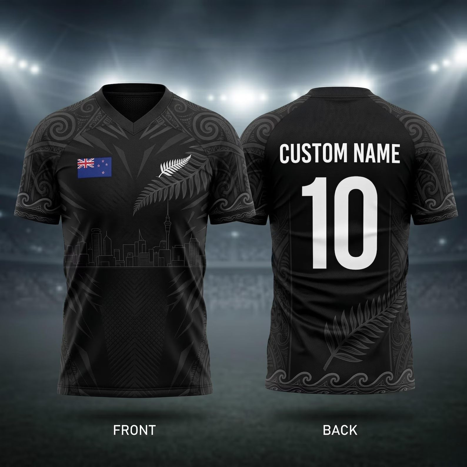 11zon Personalized New Zealand FIFA World Cup 2026 Merch New Zealand Football WC 2026 V-Neck Shirt