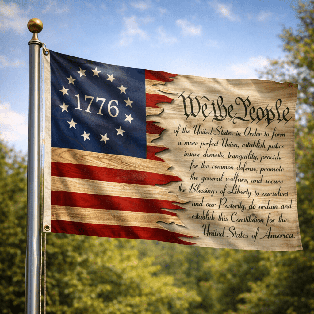1776 Betsy Ross US Constitution Flag We The People Flag Patriotic Outdoor Decor Gift For Family