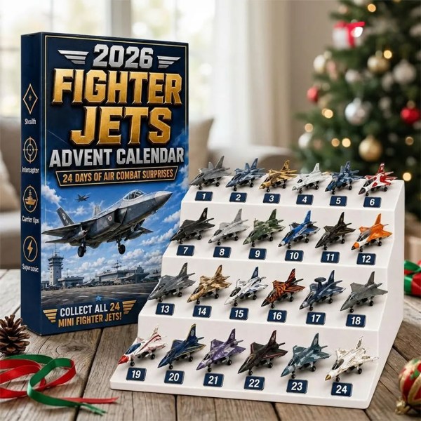 2026 Fighter Jets Miniature Aircraft Advent Calendar Christmas Ornaments Gift For Son - Image 2