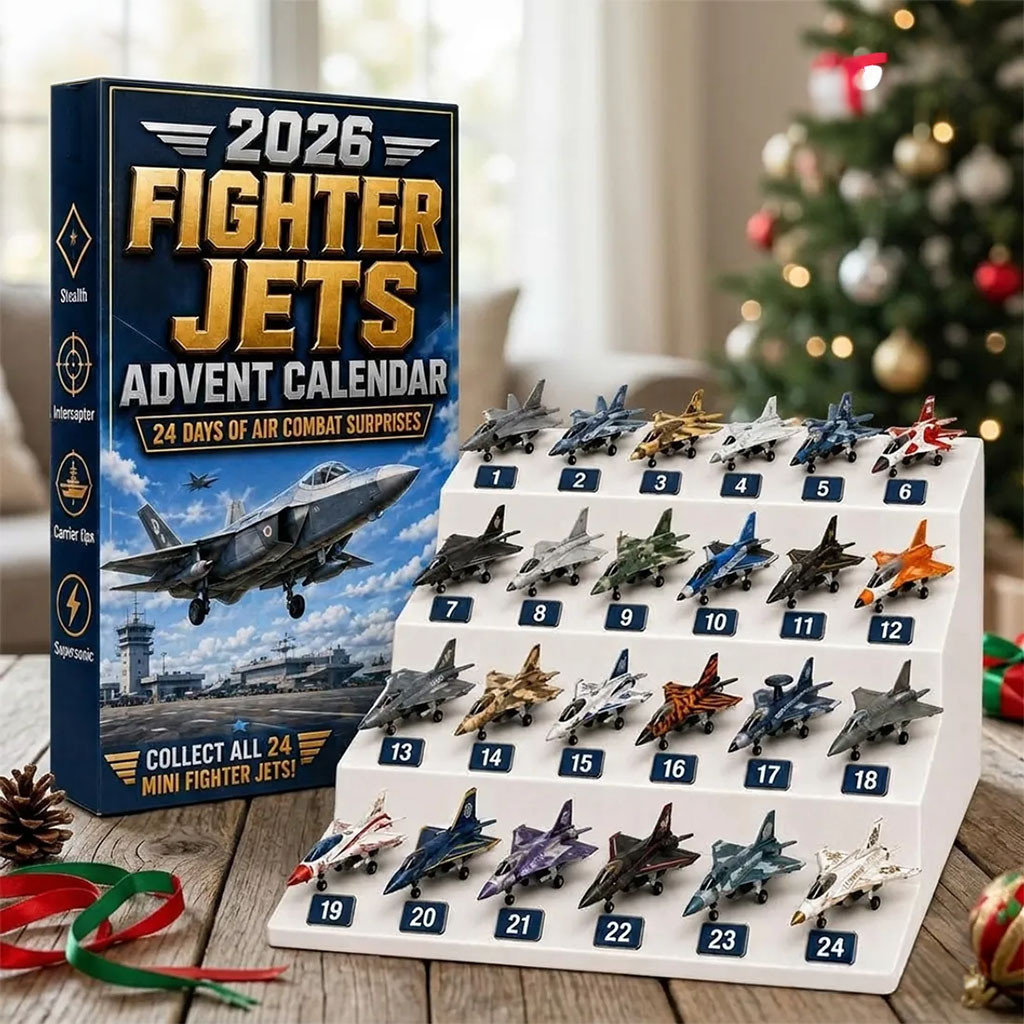 2026 Fighter Jets Miniature Aircraft Advent Calendar Christmas Ornaments Gift For Son