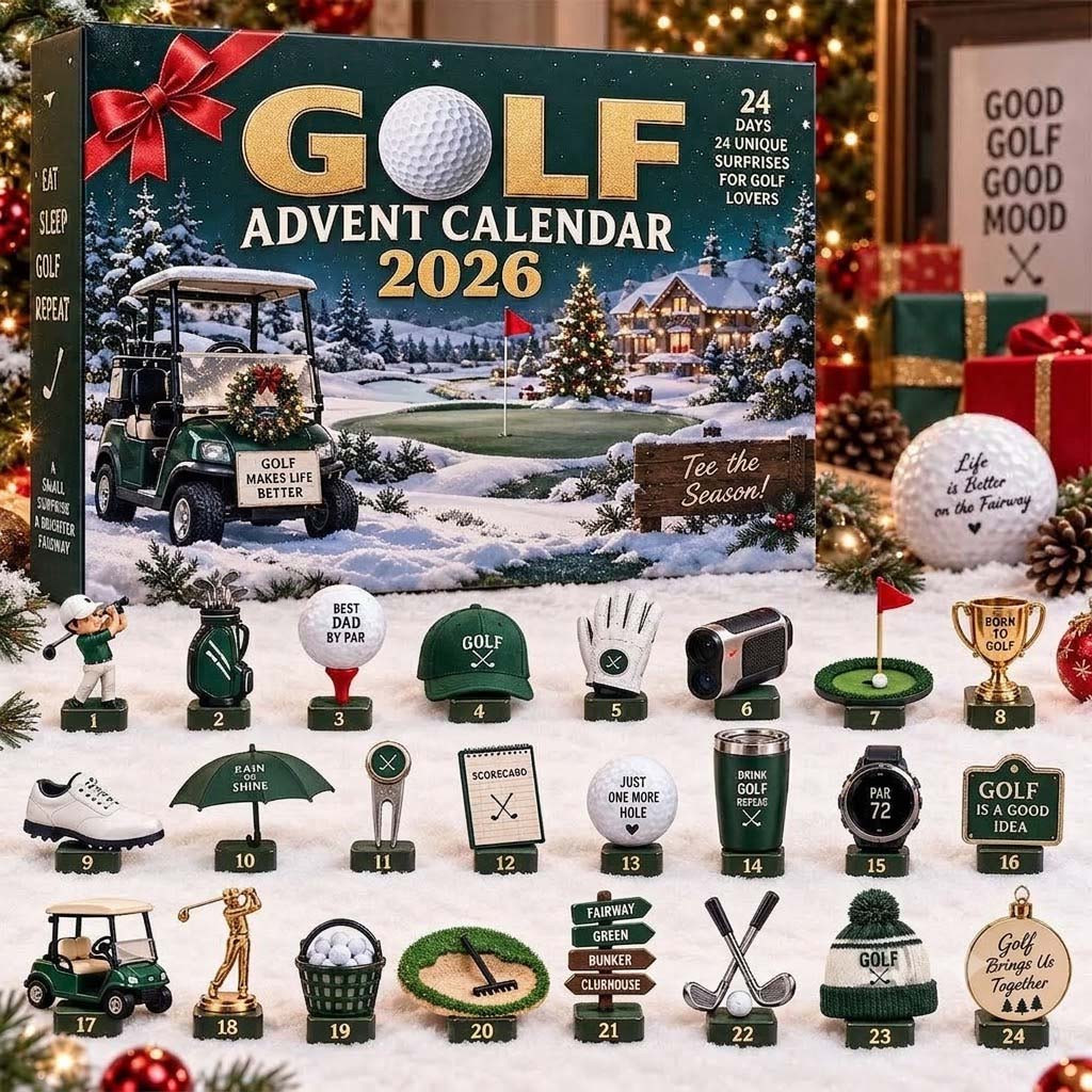 2026 Golf Advent Calendar 24 Days Of Golfing Christmas Ornaments Xmas Gift For Golfers
