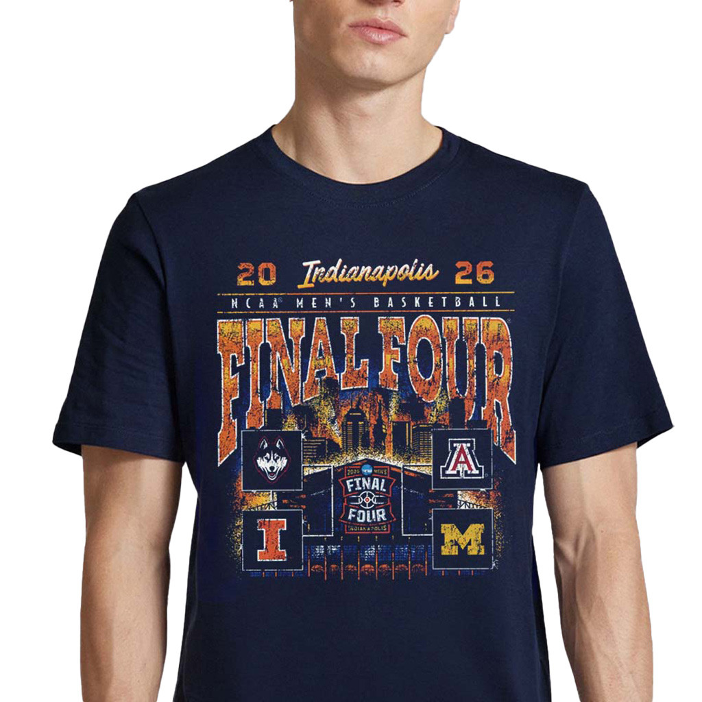 2026 Men's Basketball Indianapolis Matchup Bracket Teams Final Four T-Shirt Fan Merch