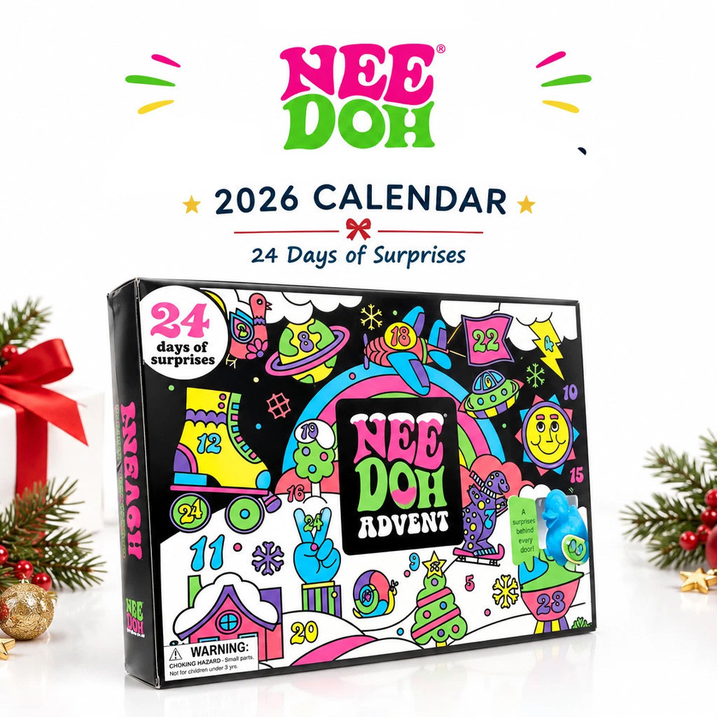 2026 NeeDoh Advent Calendar Squishy Toys 24 Days Schylling NeeDoh Merch Christmas Gifts For Kids - Image 4