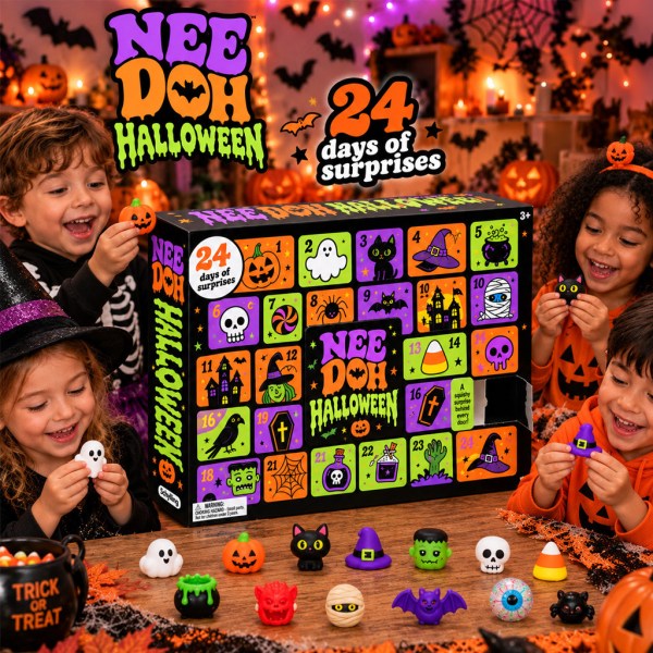 2026 NeeDoh Halloween Advent Calendar 24 Days Of Spooky Ornaments NeeDoh Merch Halloween Gifts - Image 2