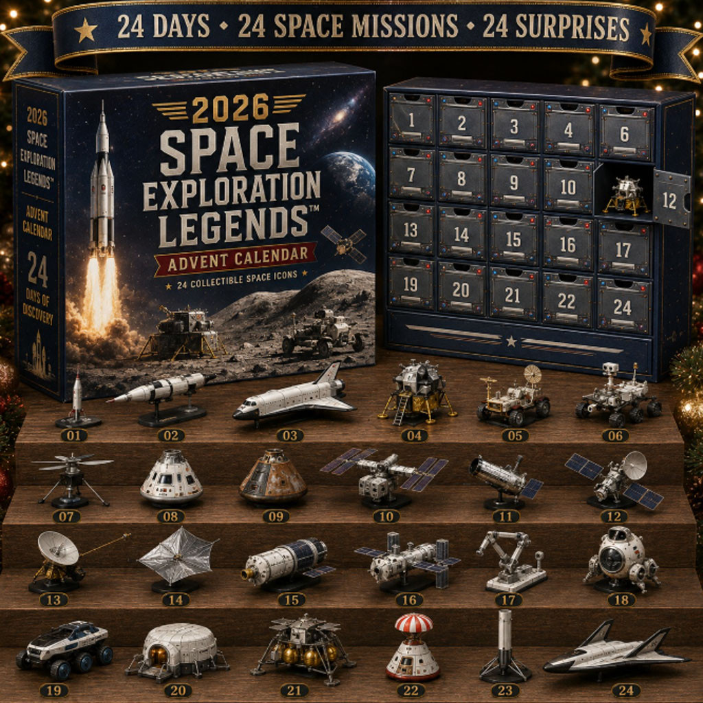 2026 Space Exploration Legends Advent Calendar Space Missions Collectible Icons Astronomy Gift