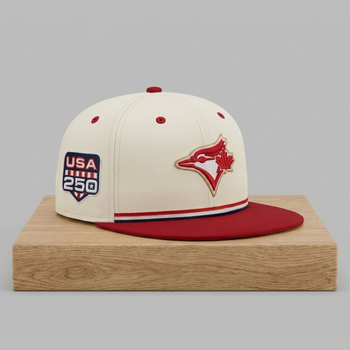2026 Toronto Blue Jays USA 250th Snapback Hat Embroidered Blue Jays Merch Patriotic Gifts