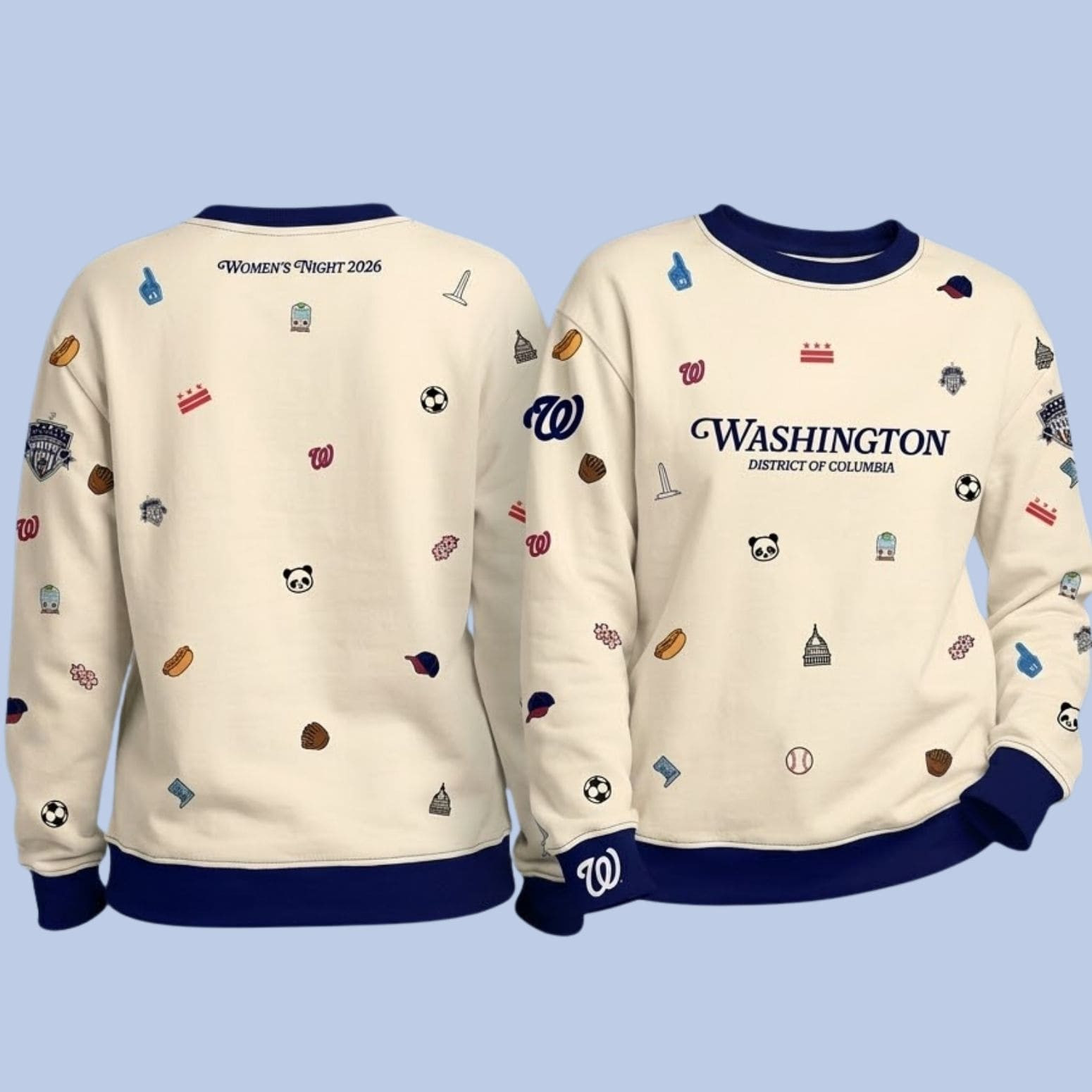 2026 Washington Nationals Women’s Night Sweatshirt Nationals Merch Gifts For BFF
