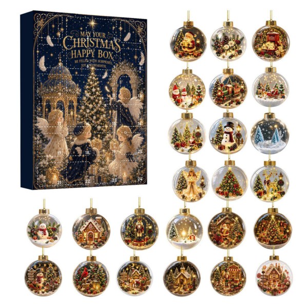 24 Day Christmas Mystery Ornaments Advent Calendar Christmas Tree Decorations Gift For BFF - Image 2