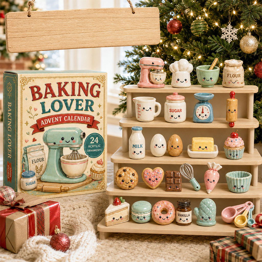 24-Day Cookie Kitchen Advent Calendar 2026 Baking Lover Countdown Box Christmas Gift For Her