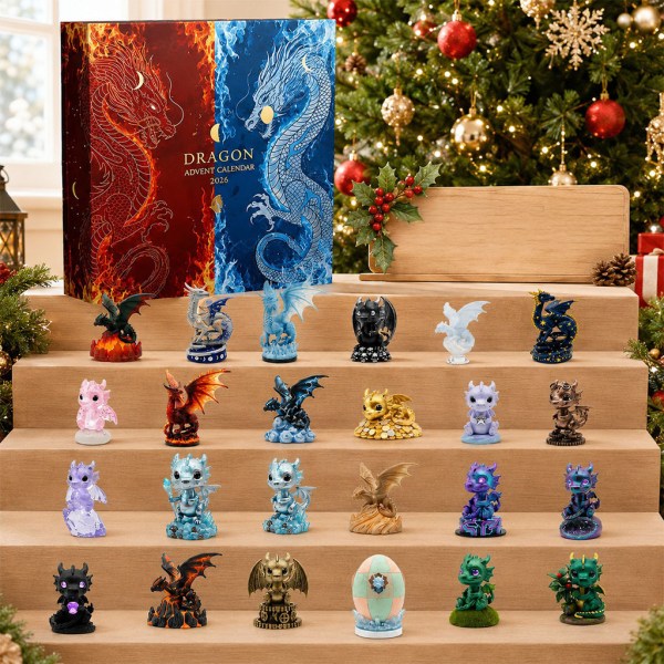 24-Day Dragon Advent Calendar 2026 Christmas Countdown Dragon Ornaments Gifts For Fan - Image 2