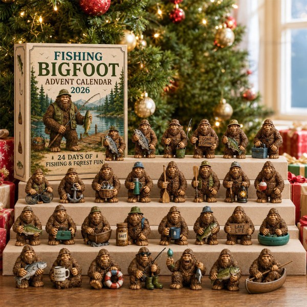 24-Day Fishing Bigfoot Advent Calendar 2026 Christmas Countdown Gifts For Fishermen - Image 2