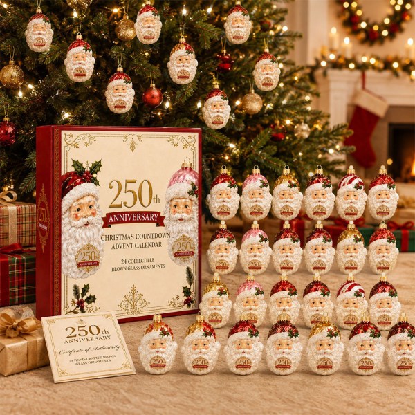 24-Day Santa Claus Christmas Advent Calendar Cute Holiday Decor Gifts For Friends - Image 2