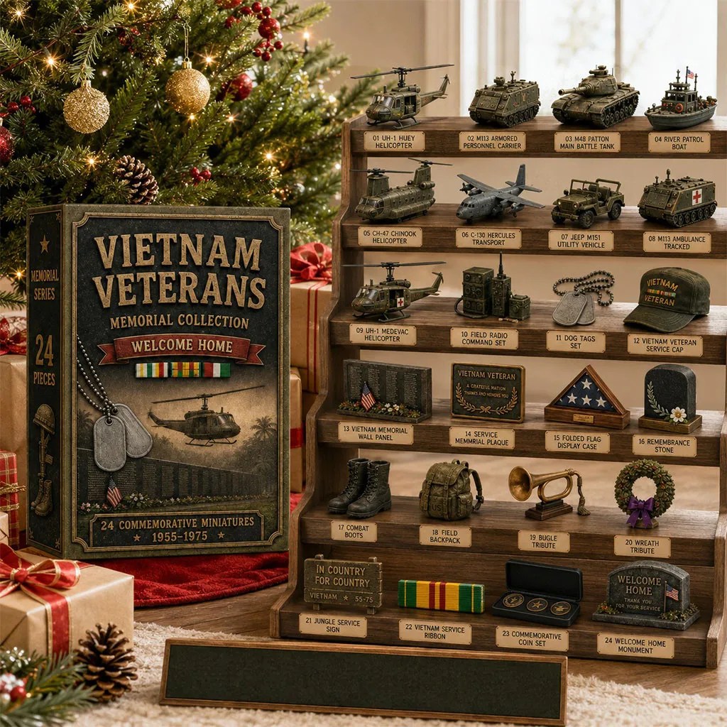 24-Day Vietnam Veterans Memorial Collection Advent Calendar 2026 Christmas Countdown Veteran Gift