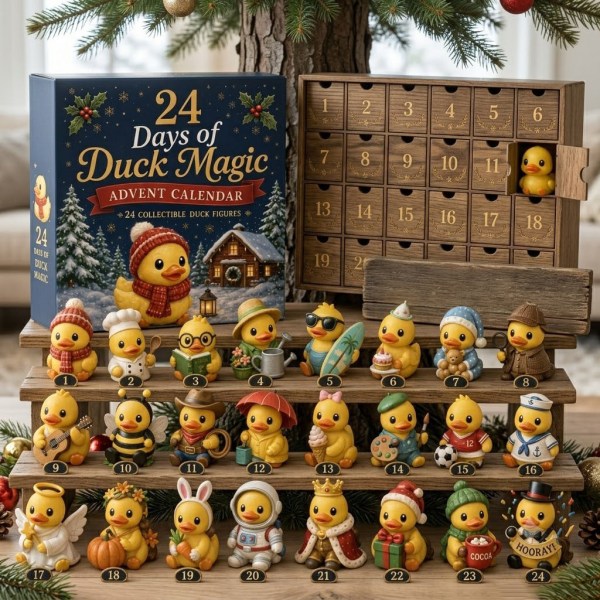 24 Days Of Duck Magic Advent Calendar Christmas Countdown Box Xmas Gift For Duck Lovers - Image 2