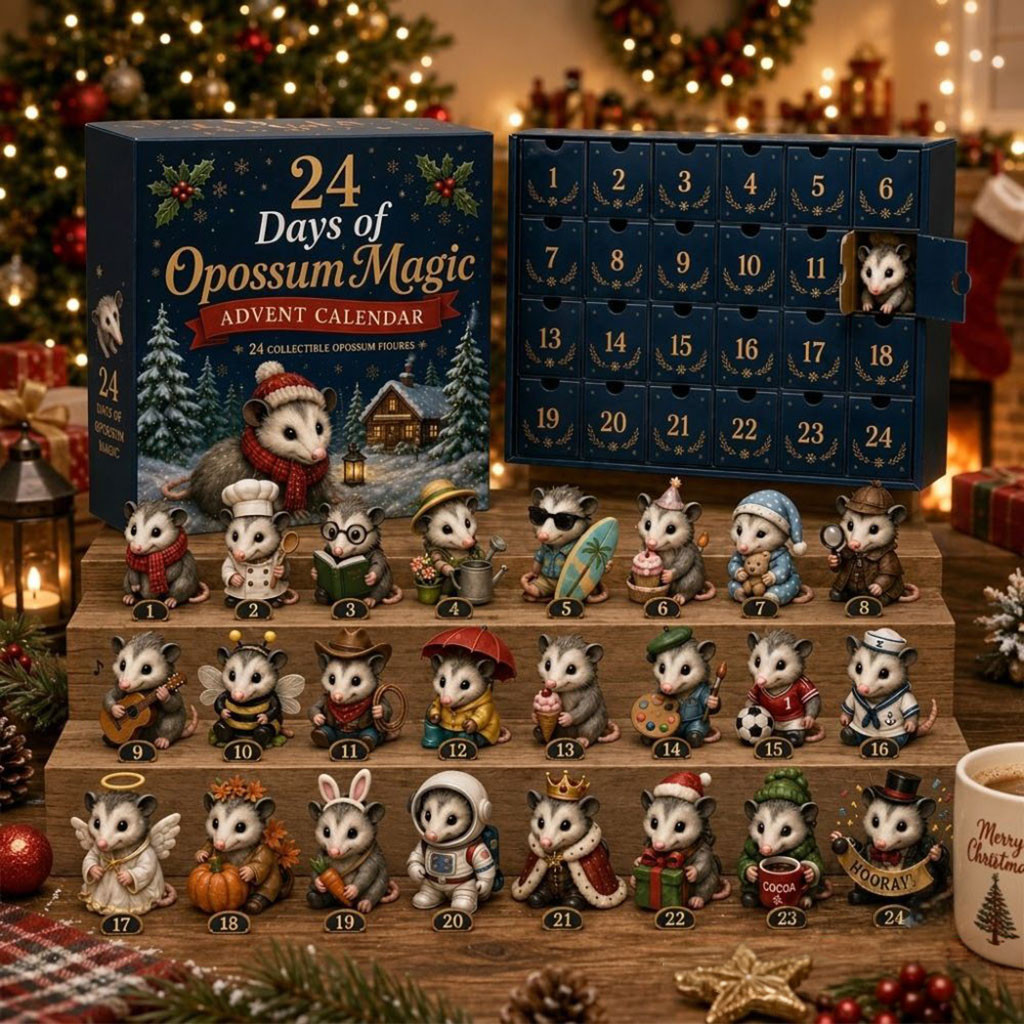 24 Days of Opossum Magic Advent Calendar Christmas Countdown Box Xmas Gift For Friends