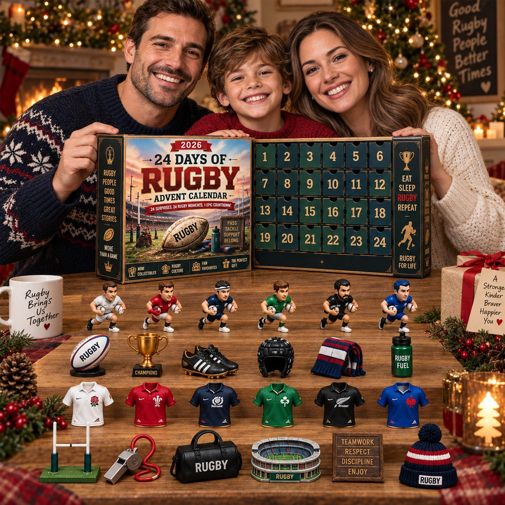 24 Days Of Rugby Legends Advent Calendar 2026 Christmas Ornaments Xmas Gift For Rugby Lovers