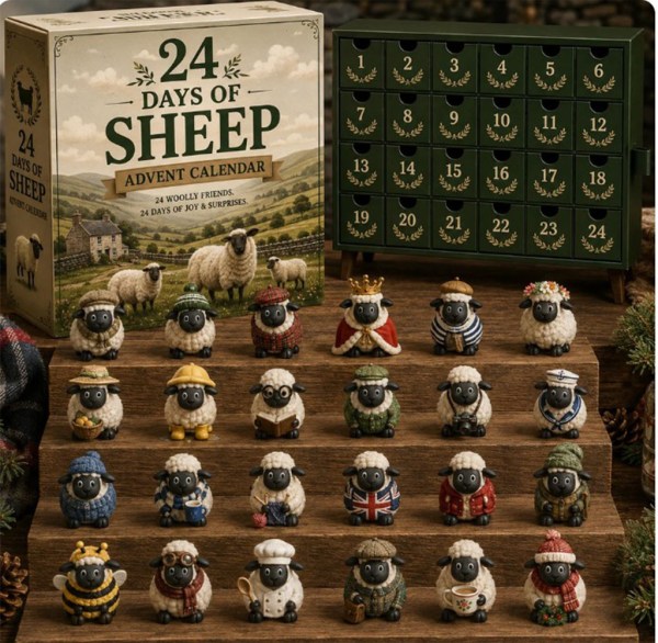 24 Days of Sheep Blind Box Advent Calendar Christmas Tree Ornaments Gift For Farmers - Image 2