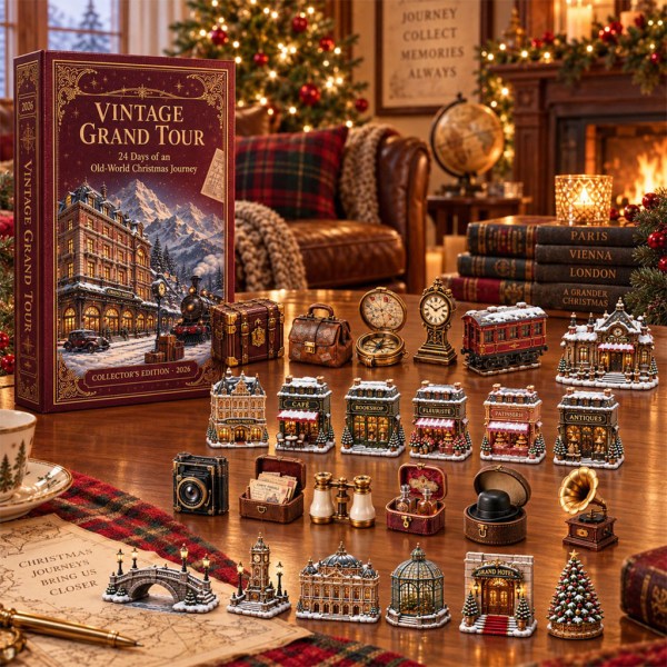 24 Days of Vintage Grand Tour Advent Calendar Christmas Ornaments Best Gift For Xmas - Image 2