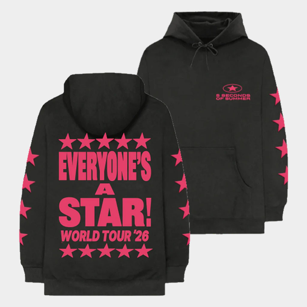 5SOS Merch 2026 Everyone's A Star World Tour 2026 Black Hoodie Gifts For BFF