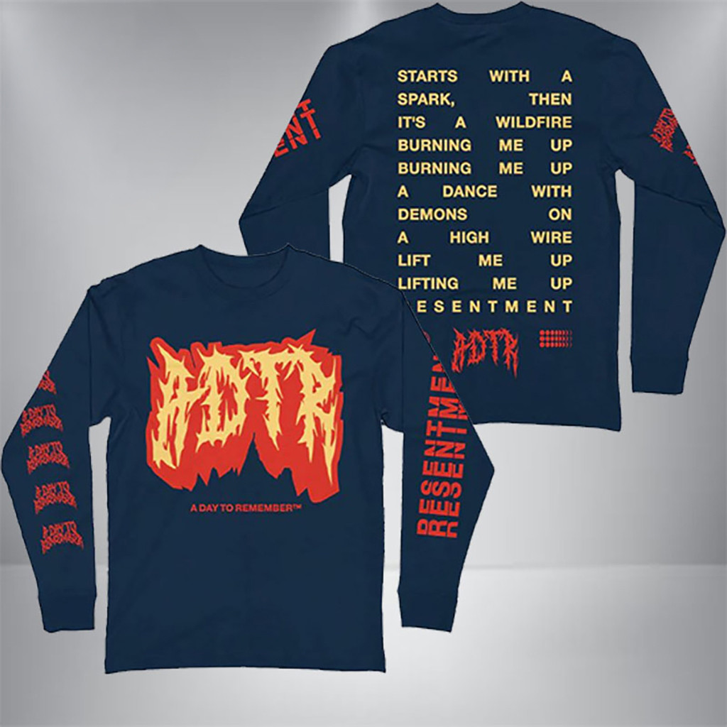 A Day To Remember 5 Year Anniversary Merch Resentment Long Sleeve Shirt Gift For Rock Fans