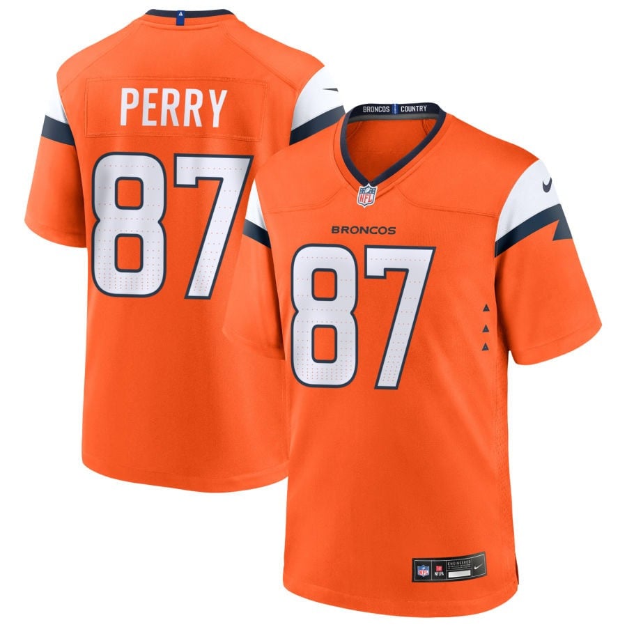 A.T. Perry Denver Broncos 2025 Game Jersey - Orange