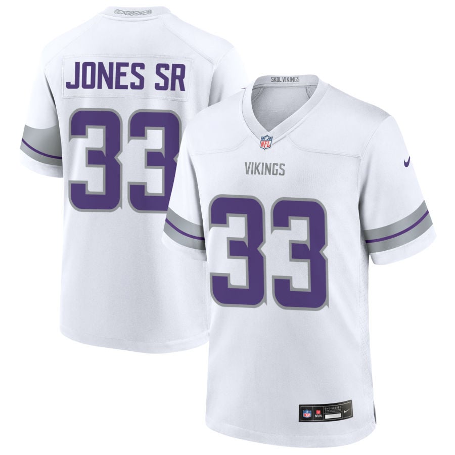 Aaron Jones Sr Minnesota Vikings 2025 Alternate Game Jersey - White