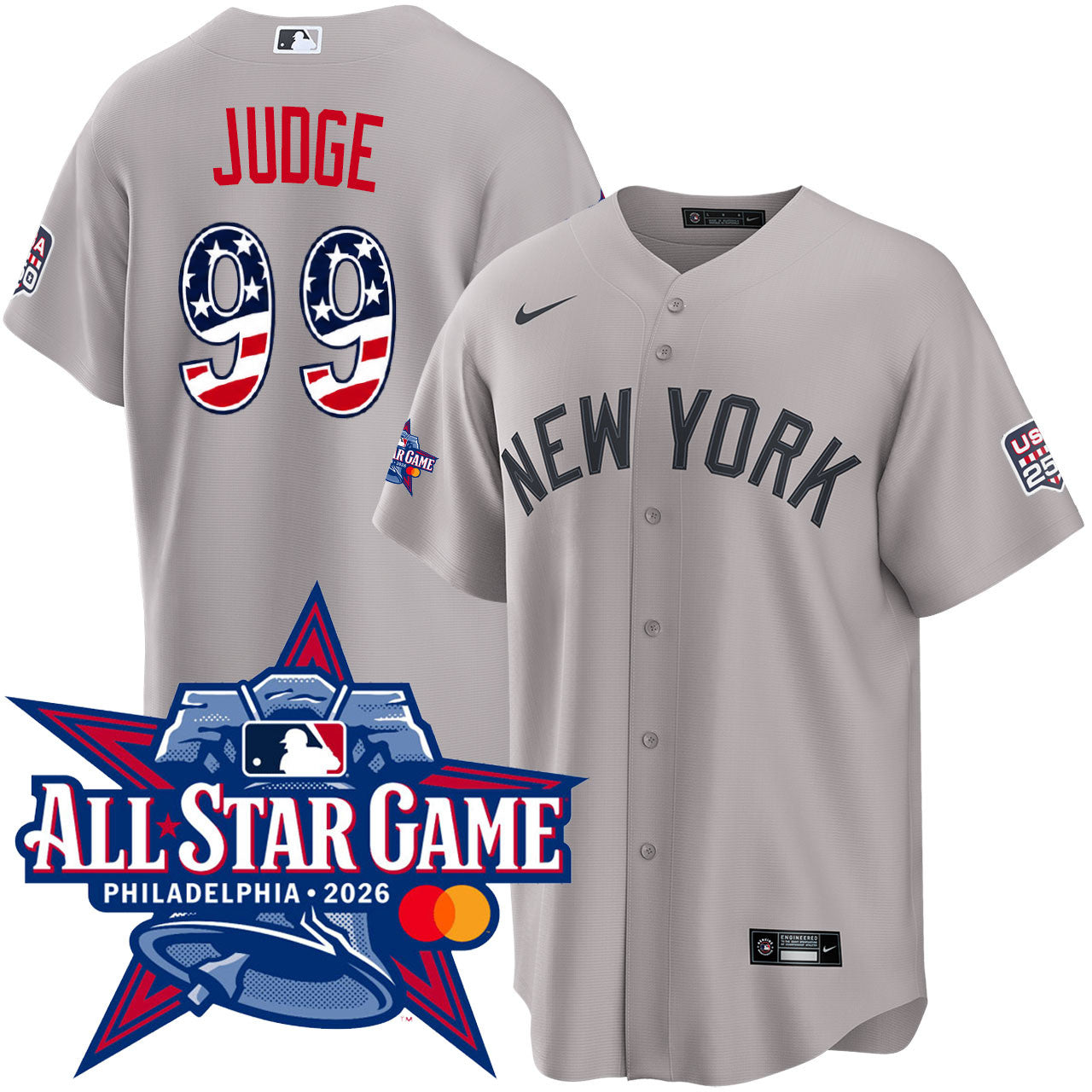 Aaron Judge New York Yankees 2026 All-Star Edition Stars & Stripes Road Jersey