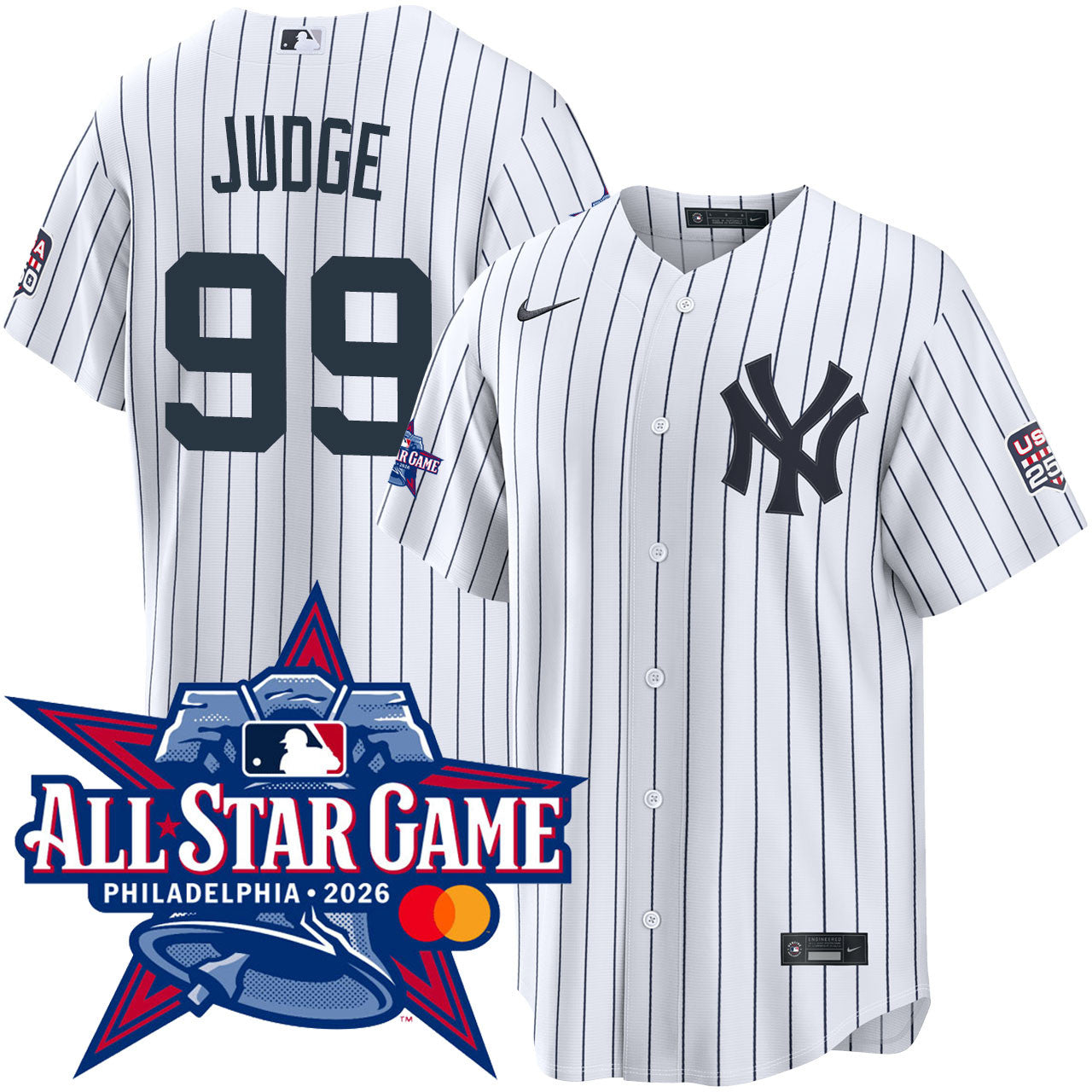 Aaron Judge New York Yankees 2026 All-Star Game Home Jersey - White