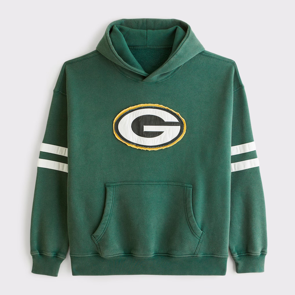 Abercrombie & Fitch x NFL Merch 2026 Green Bay Packers Game Day Hoodie GB Packers Merch Gifts