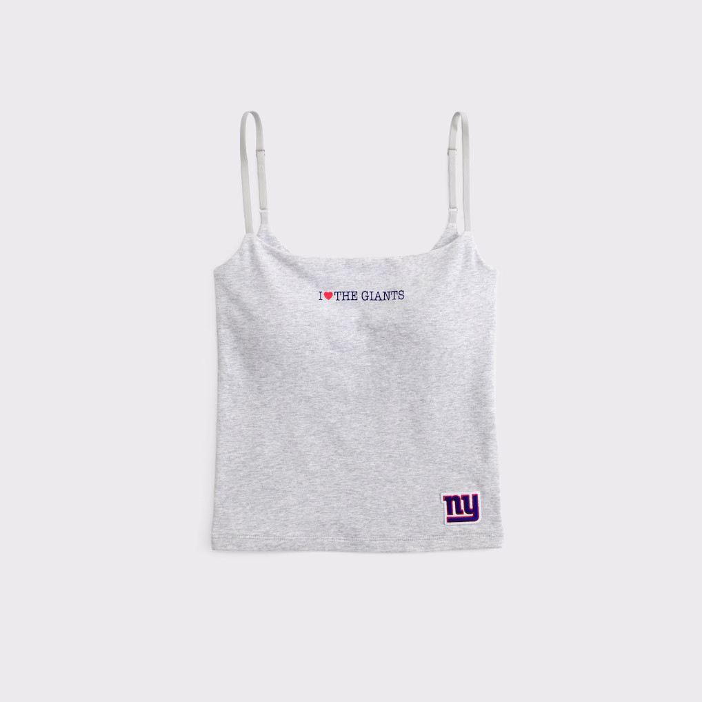 Abercrombie & Fitch x NFL Merch 2026 I Heart The Giants Football Cami Top NY Giants Merch Women