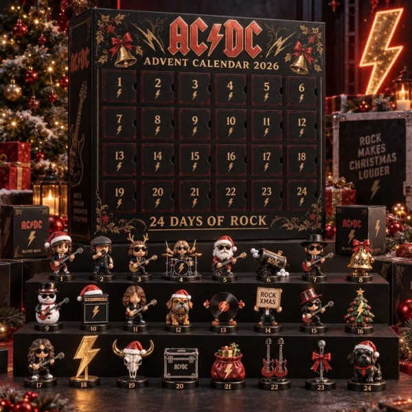 AC DC 2026 Advent Calendar 24 Days Of Rock Christmas Ornaments AC DC Merch Gift For Band Fans - Image 2