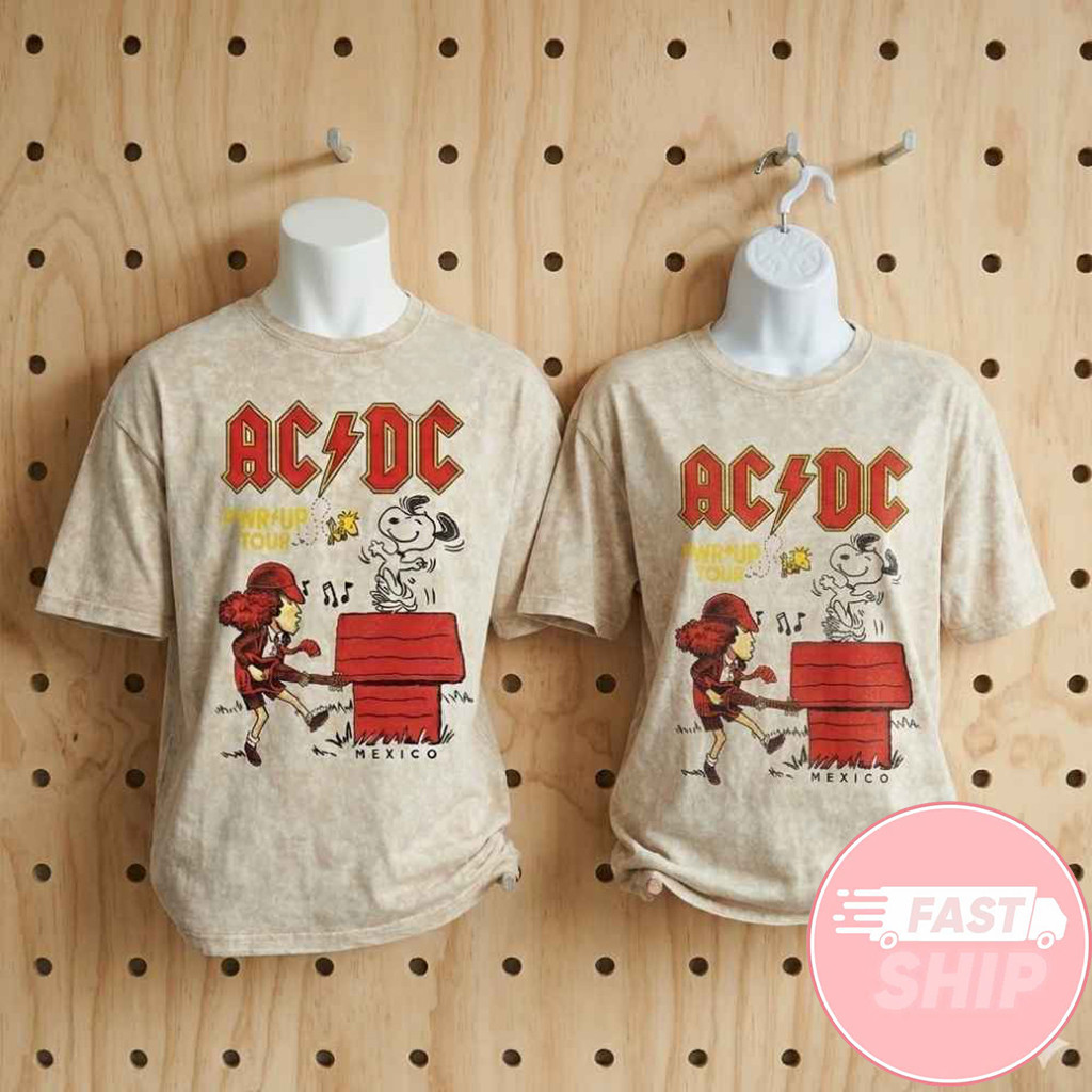 AC DC Angus Young PWR UP Tour 2026 At Mexico T-Shirt AC DC Merch Gift For Rock Fans