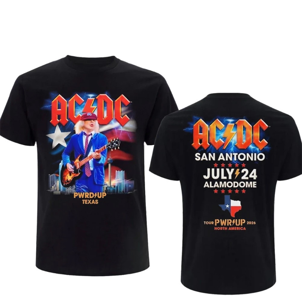 AC DC Merch ACDC San Antonio Concert Shirt Alamodome TX July 24 2026 Vintage Tee Tour Merch