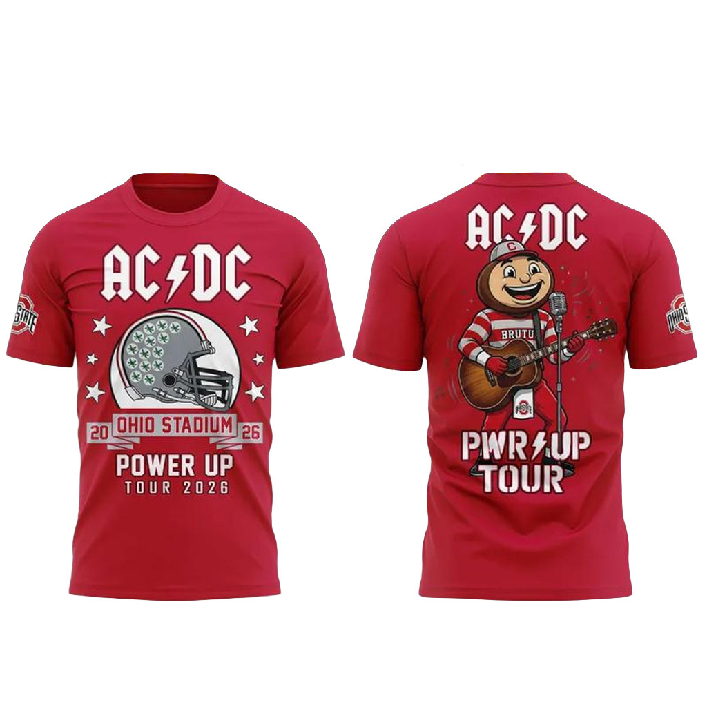 AC DC X Ohio Stadium Power Up Tour 2026 T-Shirt AC DC Tour Merch Gift For Band Fans