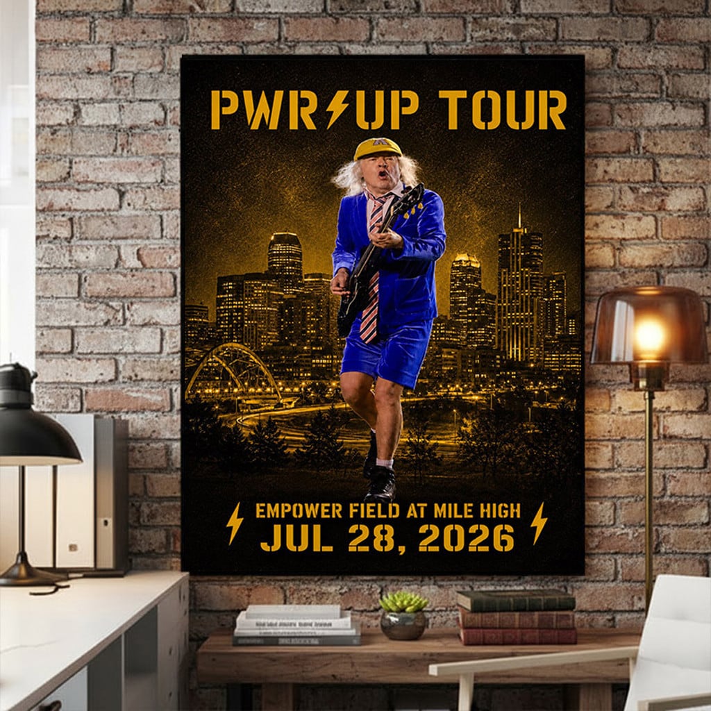 ACDC Power Up Tour 2026 Denver Colorado Show Poster ACDC Merch Gift Ideas