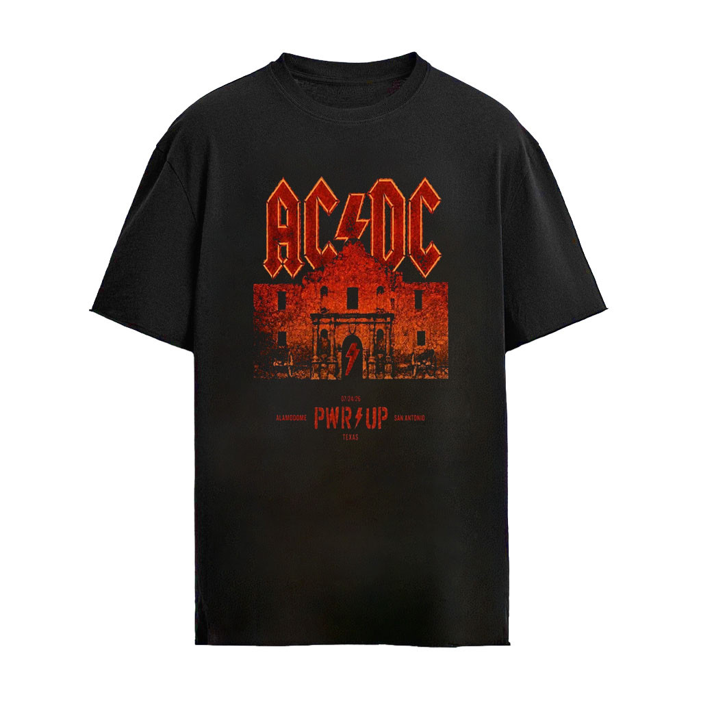 ACDC San Antonio Texas 2026 Exclusive Event Poster At Alamodome On July 24 2026 PWR Up Tour Shirt