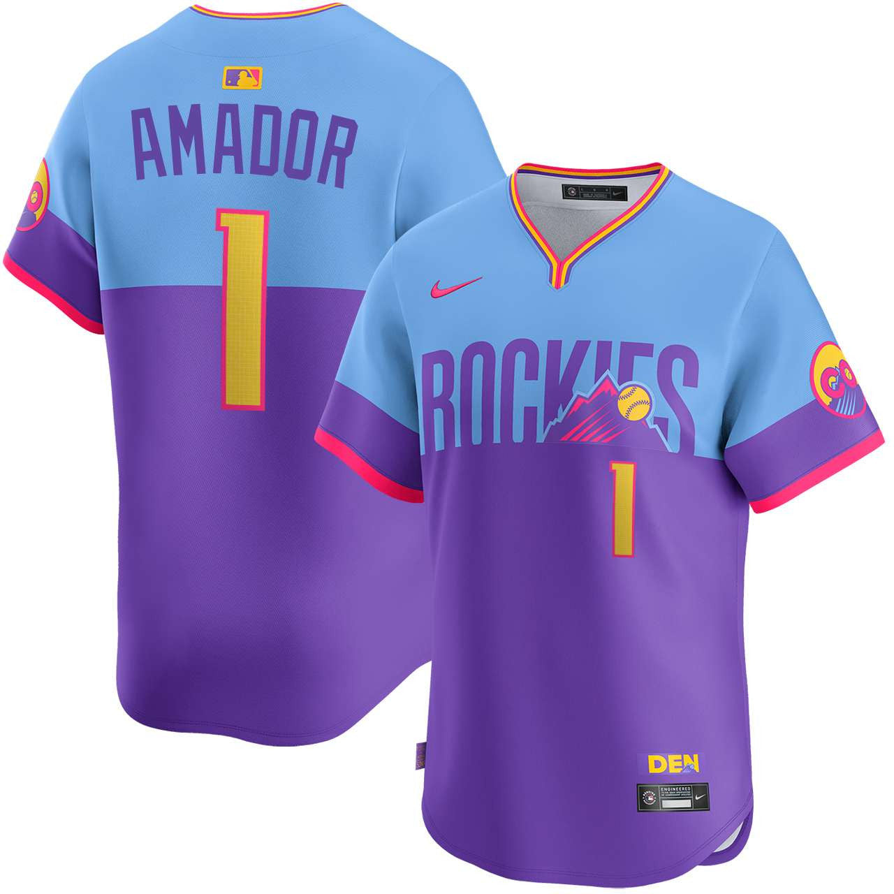 Adael Amador Colorado Rockies City Connect Limited Jersey - Purple
