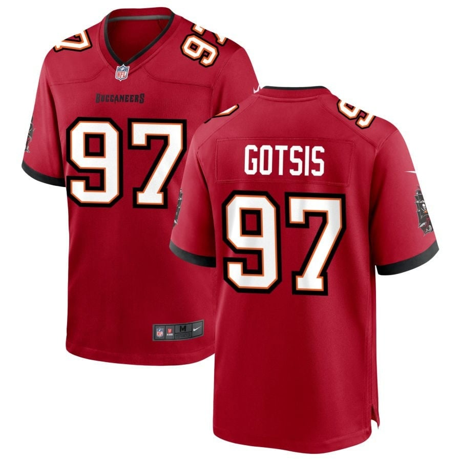 Adam Gotsis Tampa Bay Buccaneers 2025 Team Game Jersey - Red