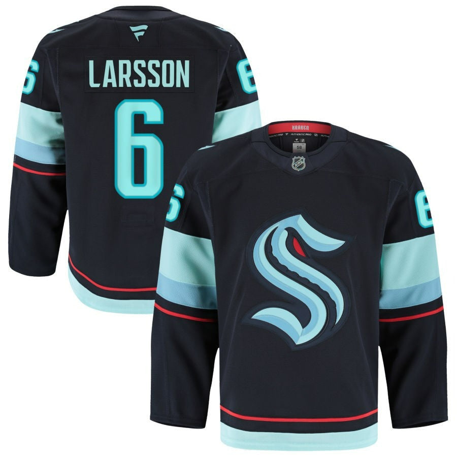 Adam Larsson Seattle Kraken 2025 Home Premium Jersey - Blue 1 Adam Larsson Seattle Kraken 2025 Home Premium Jersey - Blue