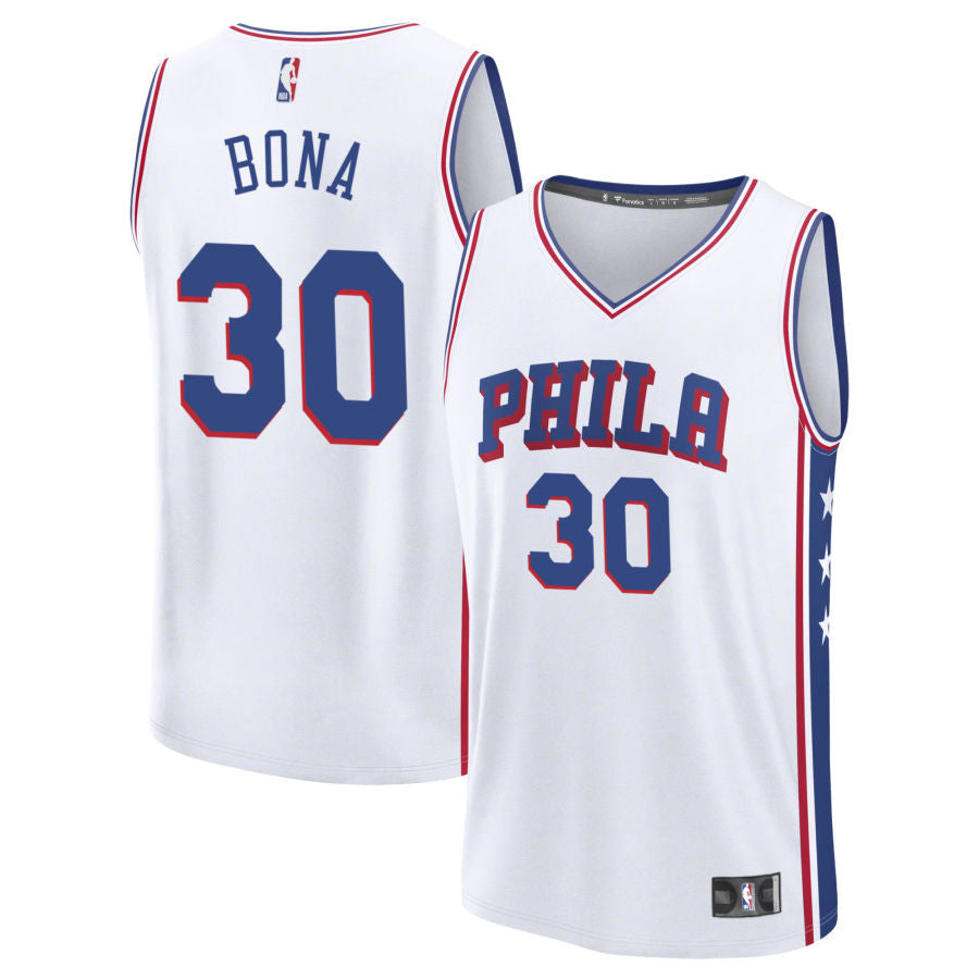 Adem Bona Philadelphia 76ers 2025 Fast Break Association Edition Jersey - White