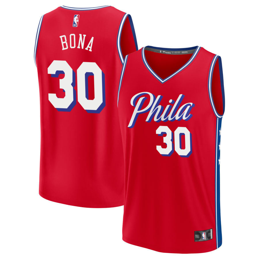 Adem Bona Philadelphia 76ers 2025 Fast Break Statement Edition Jersey - Red