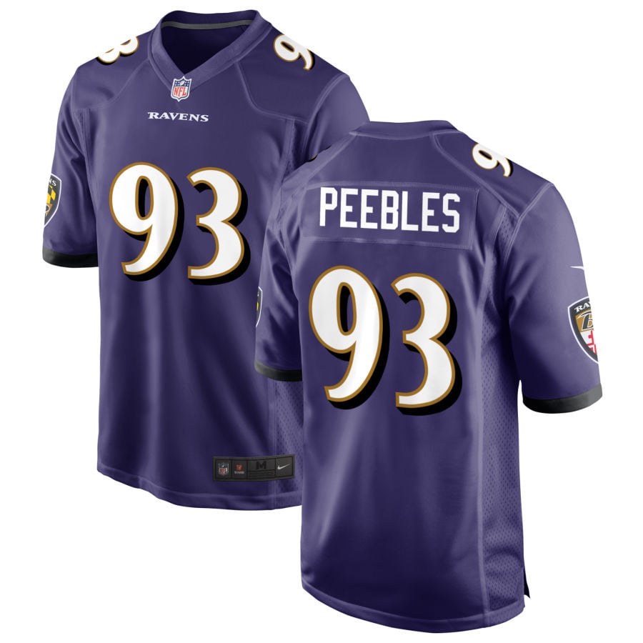Aeneas Peebles Baltimore Ravens 2025 Game Jersey - Purple