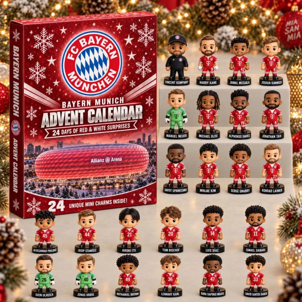 aFC Bayern Munich Advent Calendar 24 Days Of Red And White Surprises Christmas Ornaments Decor