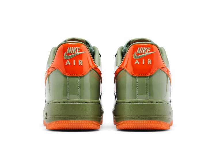 Air Force 1 Low 07 Premium Oil Green Safety Orange Sneaker Style HJ9118-386 - Image 7