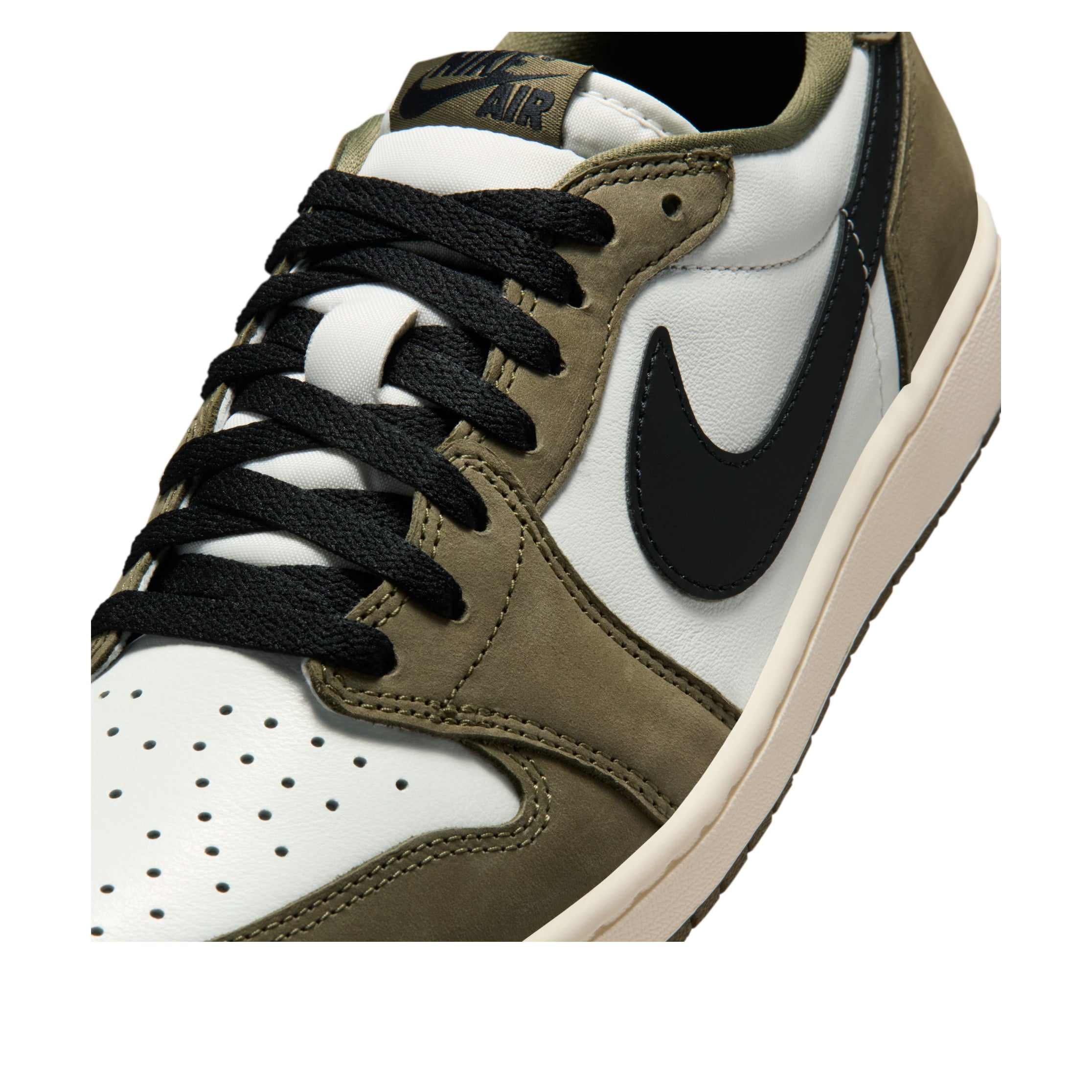 Air Jordan 1 Low OG 'Medium Olive' Sneakers - HQ6998-200 - Image 5