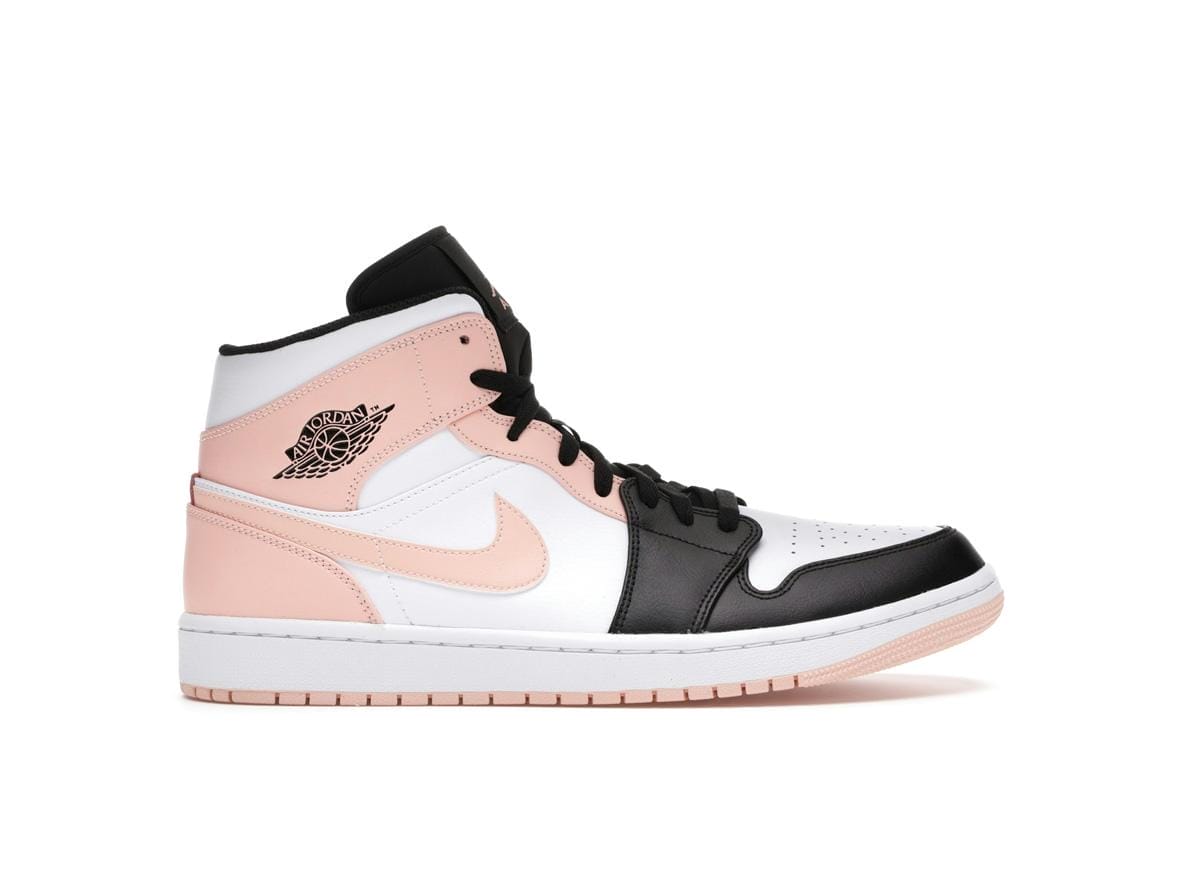 Air Jordan 1 Mid Arctic Orange Black Toe Shoes | 554724-133