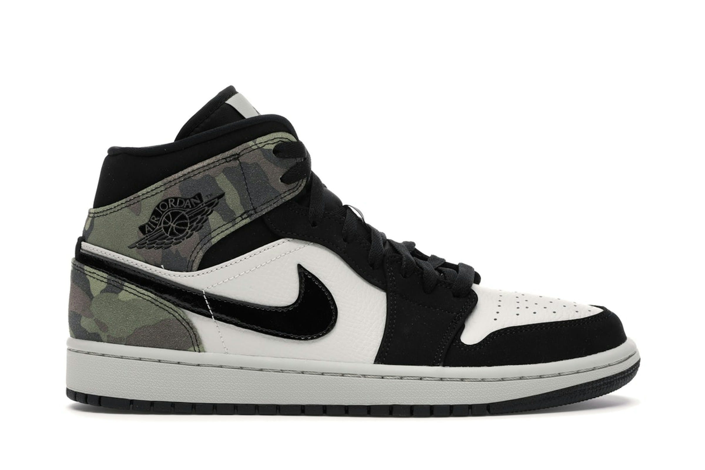 Air Jordan 1 Mid Camo Sneakers - CW5490-001 - Image 2